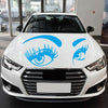 D-821 Beauty Eyes Pattern Car Modified Decorative Sticker(Blue)