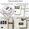 Child Safety Lock No Hole Window Limiter Refrigerator Drawer Cabinet Combination Lock, Specification: 3-bit White
