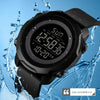 Skmei 1540 Fashion Outdoor Sports Large Dial Student Watch Multi Function Waterproof Mens Electronic Watch(Black White)