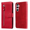 For Samsung Galaxy A36 5G / A56 5G Fashion Calf Texture Zipper Leather Phone Case(Red)