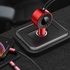 3 In 1 USB Dual Cable Single Pull Retractable Car Charger(Red)