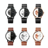 TOMI T080 Hollow Design Half See-through Unisex Quartz Watch(Black Face Black Shell Black Strap)