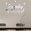 Acrylic Familylove Stereoscopic Mirror Wall Stickers Home Self-Adhesive Decorative Soft Mirror(Silver)
