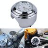 Aluminum Alloy Plating Motorcycle Handlebar Clock(Silver Shell White Background)