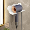 For Dyson Hair Dryer Wall-Mounted Holder Bathroom Shelf Storage Rack, Style:  Simple White