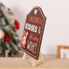 Wooden Cookie Man Store Welcome Ornaments Christmas Wooden Sign Decoration(Brown)