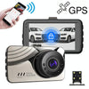 D906 3 inch Car Ultra HD Driving Recorder, Double Recording + GPS + WIFI + Gravity Parking Monitoring + Lane Deviation Warning