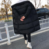 Mens Long Down Jacket Coat Winter Parkas Thick Warm Slim Fit Male Overcoat, Size:XXXL(Black)