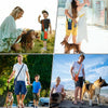 Mesh Fabric Diagonal Outdoor Water Bottle Bag Universal Children Thermos Cup Cover(Navy Green)