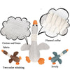 Bite-Resistant Goose Dog Toy - Blue - Plush Squeaky Toy for Dogs