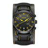 Ochstin 7228 Multifunctional Business Leather Wrist Wrist Waterproof Quartz Watch(Black+Yellow)