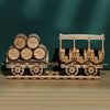 Red Wine Transport Truck 3D Wooden Puzzle Toys DIY Handmade Ornaments