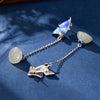 925 Sterling Silver White Jade Lotus Earrings Elegant Butterfly Earrings Enamel Process Fine Jewelry