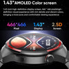 MT78 1.43 inch IP67 Waterproof Smart Watch, Support Sleep Monitoring(Black)