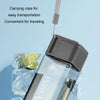 500ml Simple Square Mug Portable Leak-Proof Plastic Cup Sports Camping Bottle(White)