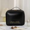 Large Capacity Cosmetic Storage Bag PU Waterproof Travel Toiletry Bag(Black)
