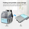 FUNADD Foldable Cat Backpack, Breathable Pet Carrier (Blue)