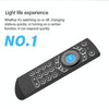 G21 2.4GHz Fly Air Mouse LED Backlight Wireless Keyboard Remote Control with Gyroscope for Android TV Box / PC, Support Intelligent Voice (Blue)