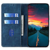 For Samsung Galaxy S25 5G RFID Anti-theft Brush Magnetic Leather Phone Case(Blue)