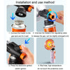 Outdoor Camping Heater Mini Portable Gas Heater Burner Fishing Gas Fireplace(Black)