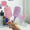 Fluffy High Skull Top Ribbed Hair Bouncing Comb Long Hair Styling Massage Comb, Color: Oval Pink