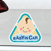 10 PCS There Is A Baby In The Car Stickers Warning Stickers Style: CT223Y Blue Bottom Bottle Adhesive Stickers