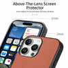 For iPhone 15 Pro Max Twill Fabric Leather Skin Back Phone Case(Brown)