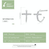 Cross Earrings Sterling Silver S925 Zircon Earrings