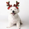 Sequinned Antler Christmas Hat for Dogs, Medium