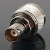 UHF Male to BNC Female Adapter, Nickel Plated RF Connector