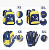 6623 Cartoon Load-reducing Children Schoolbag with Reflective Strips, Size: XS (Royal Blue)
