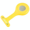 Portable Silicone Nurse Round Quartz Wristwatch Watch with Pin(Yellow)