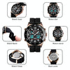 SKMEI 1538 Multi-Function Time Large Dial Steel Belt Men  Casual Sports Electronic Watch(Silver-Silicone Belt)