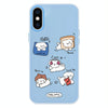 For iPhone X / XS Skin Feeling Jelly TPU Hybrid PC Phone Case(Puppy Party)