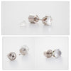 1 Pair Fashion LED Earrings Glowing Light Up Diamond Earring Stud(Red)