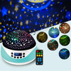 LED Starry Sky Light USB Remote Control Rotating Music Projector Lamp Romantic Starry Night Light(Pink)