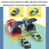 2 In 1 Children Toy Car Set One Button Press Ejection Inertia Car Toys(Green)