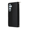 For Samsung Galaxy A54 Nine-card Slots Zipper Wallet Bag Leather Phone Case(Black)
