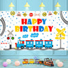 210x180cm Train Cartoon Children Birthday Background Cloth Faber Decoration
