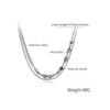 OPK GX2415 Personalized Cool Style Double Layer Necklace Stainless Steel Splicing Chain