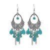 E2204-6 Turquoise Ethnic Style Earrings Temperament Simple Vintage Earrings