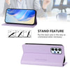 For Samsung Galaxy A23 4G / 5G RC01 Dual-Folded Magnetic Suction RFID Leather Phone Case(Light Purple)