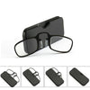 TR90 Pince-nez Reading Glasses Presbyopic Glasses with Portable Box, Degree:+2.50D(Brown)