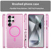 For Samsung Galaxy S25 Ultra MagSafe Frosted Translucent TPU + PC Full Coverage Phone Case(Pink)