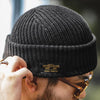 Men Retro Warm Sweater Hat Headgear Knitted Hat, Size: One Code(Black)