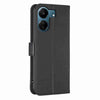 For Xiaomi Redmi 13C Four-leaf Embossed Leather Phone Case(Black)