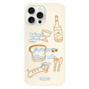 For iPhone 12 Pro Skin Feeling Jelly TPU Hybrid PC Phone Case(Party Line Dog White)