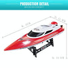 HongXunJie HJ806 2.4Ghz Water Cooling High Speed Racing Boats with Remote Controller, Auto Flip Function, 200m Control Distance(Red)