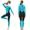 SLINX Women Slim Sun Protection Warm Wetsuit Long -Sleeved Full Body Snorkeling Supreme Surfing, Size: S(Lake Green)