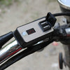 Digital Display Dual USB Universal Waterproof Motorcycle Mobile Phone Charger(2.4A 12-24V)